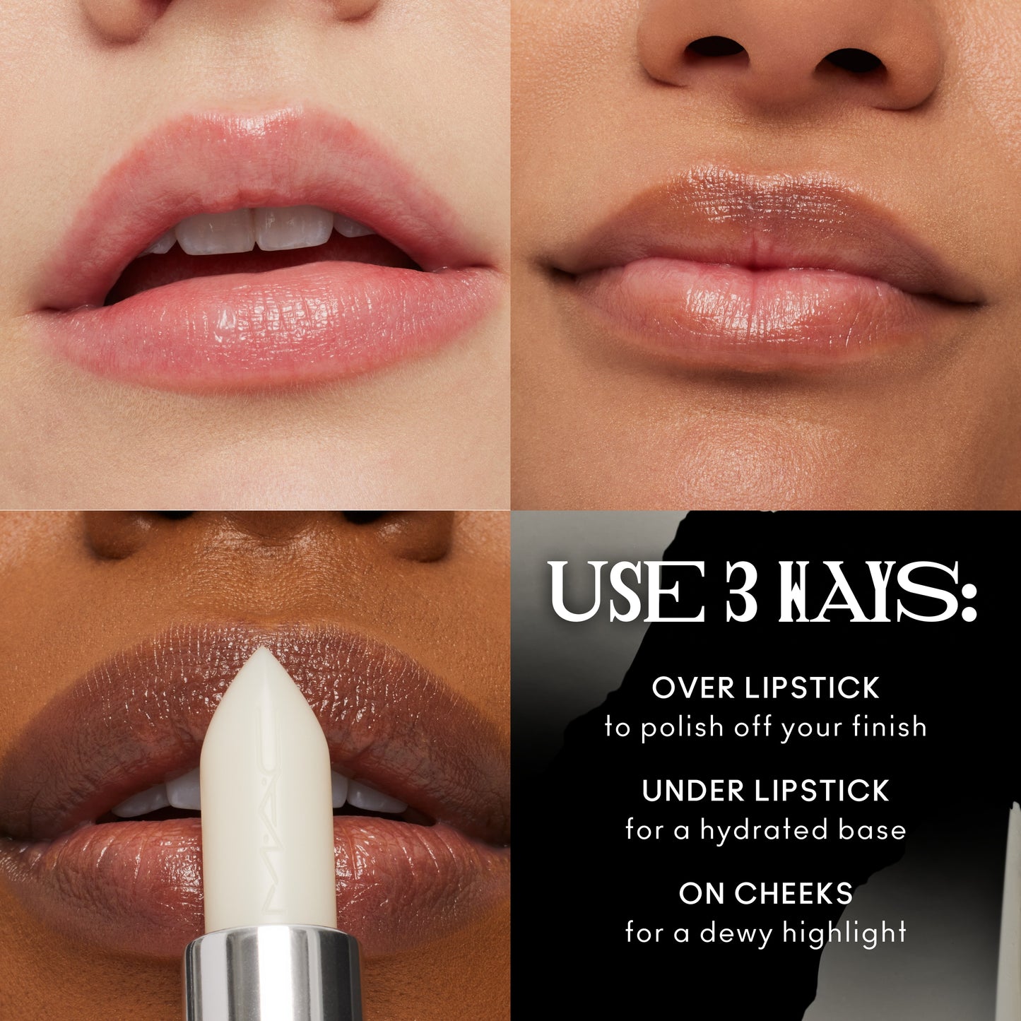M A CXIMAL SLEEK SATIN LIPSTICK IN THE CLEAR with rich wearable color for Daily Makeup