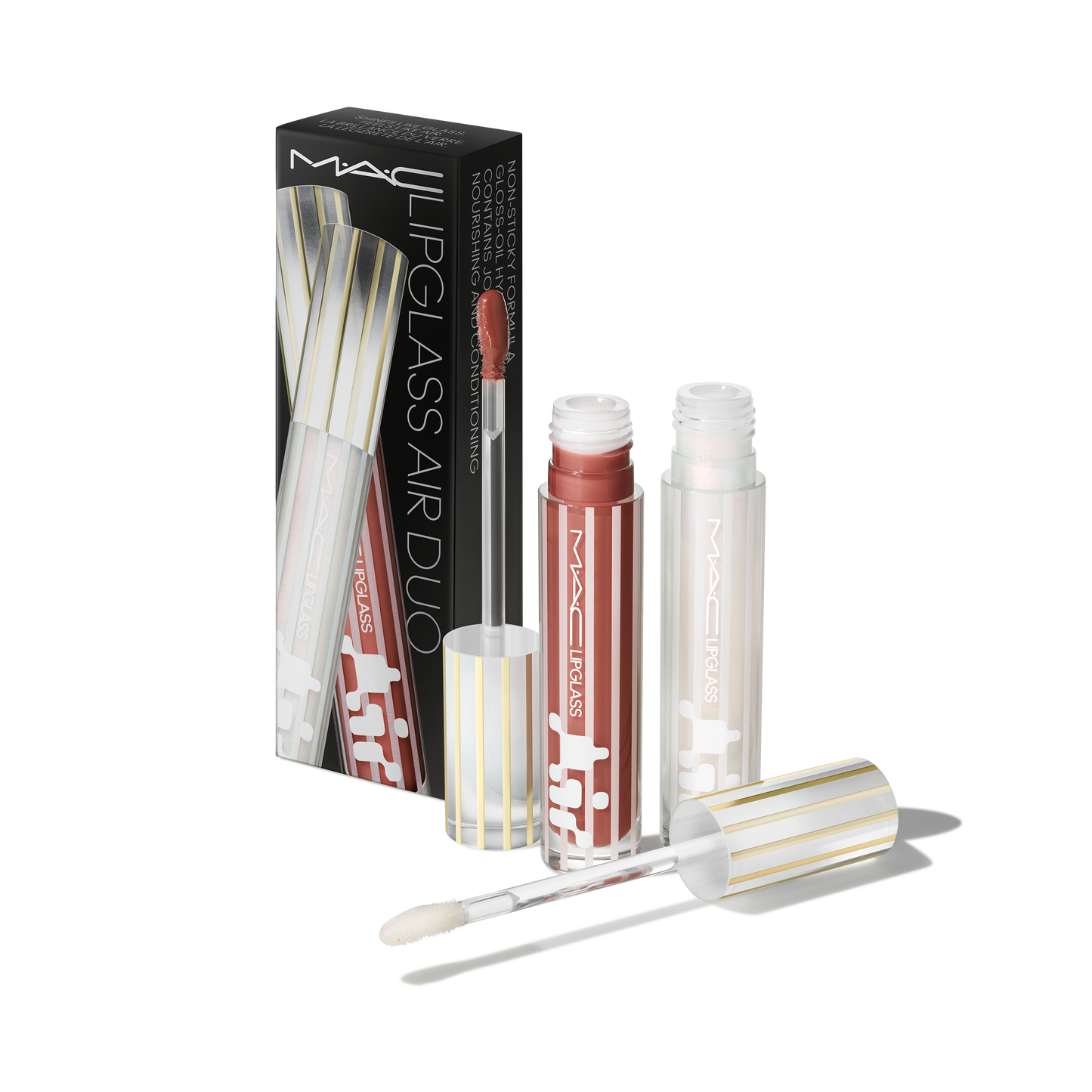 Two Glossy Lipglass Air Duo with coordinated lip looks for Daily Makeup