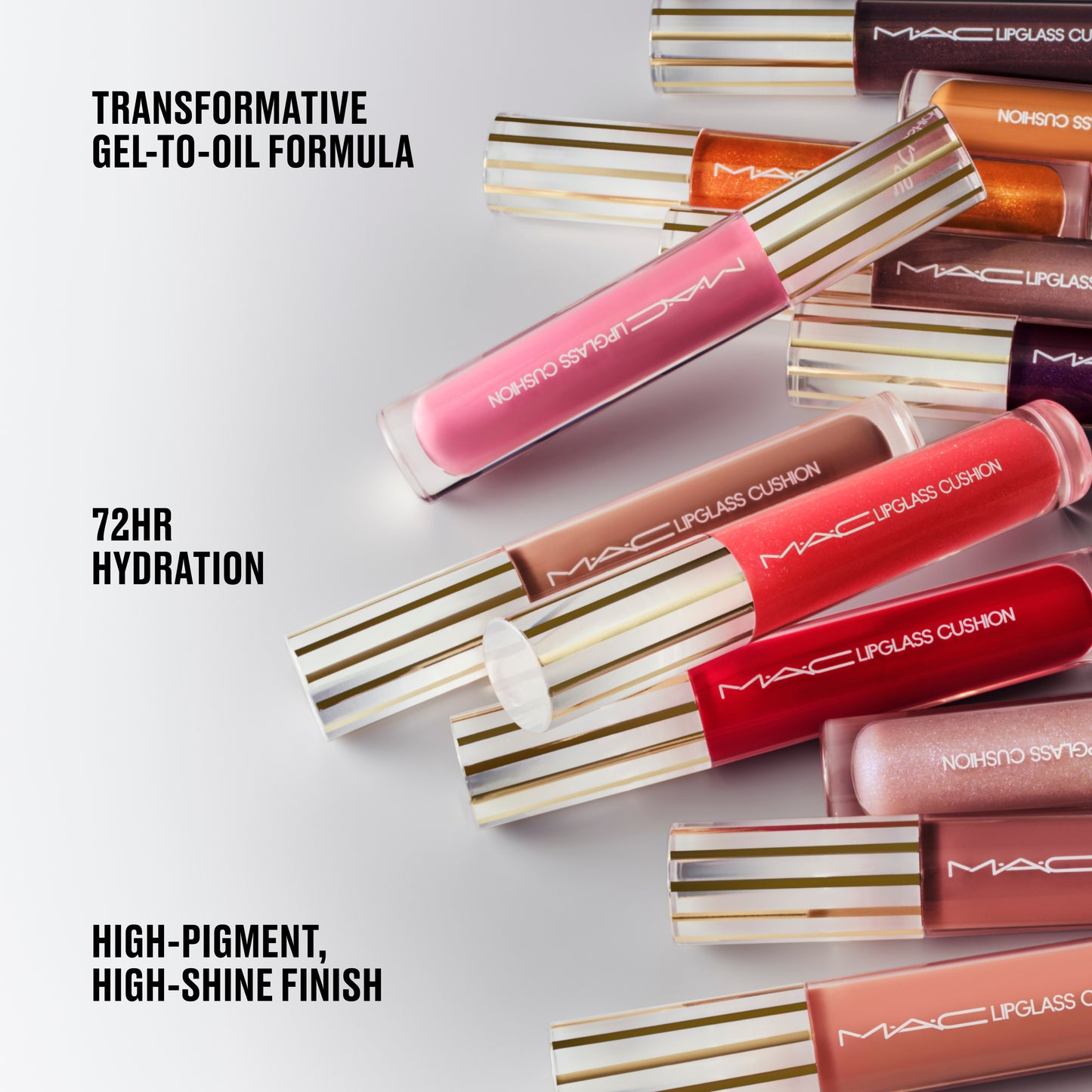 Lipglass Cushion High Pigment Lip Oil with a glossy comfortable finish for Daily Makeup
