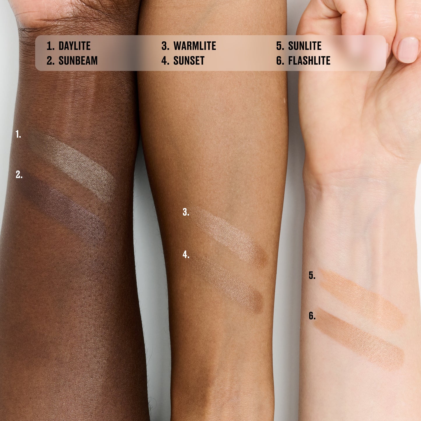 Strobe Beam Bronzelighter with warm looking definition for Daily Makeup