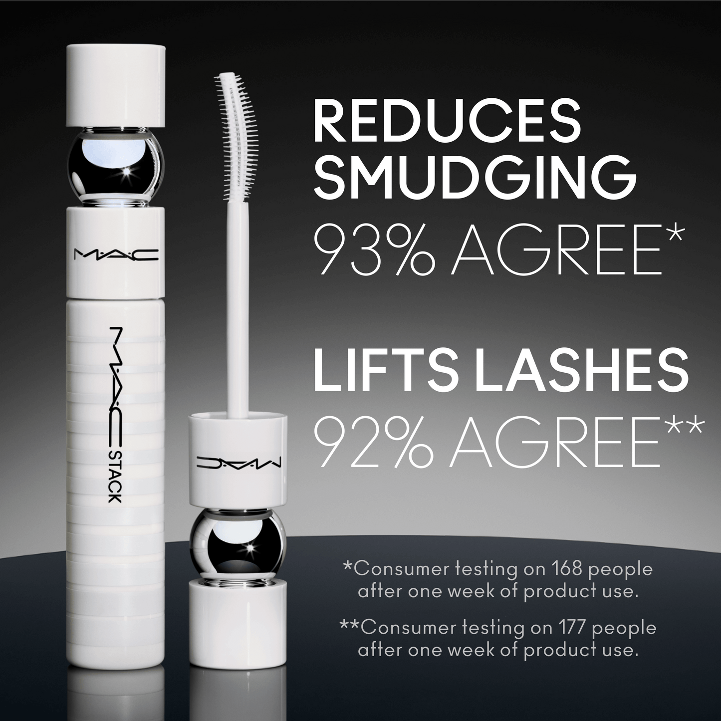 M A CSTACK Legit Lift Lash Primer with prepared looking lashes for Daily Makeup
