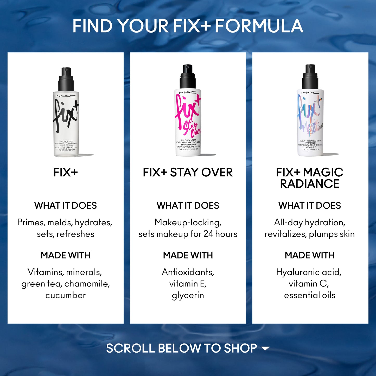 FIX and Setting Spray with a refreshed makeup finish for Daily Makeup